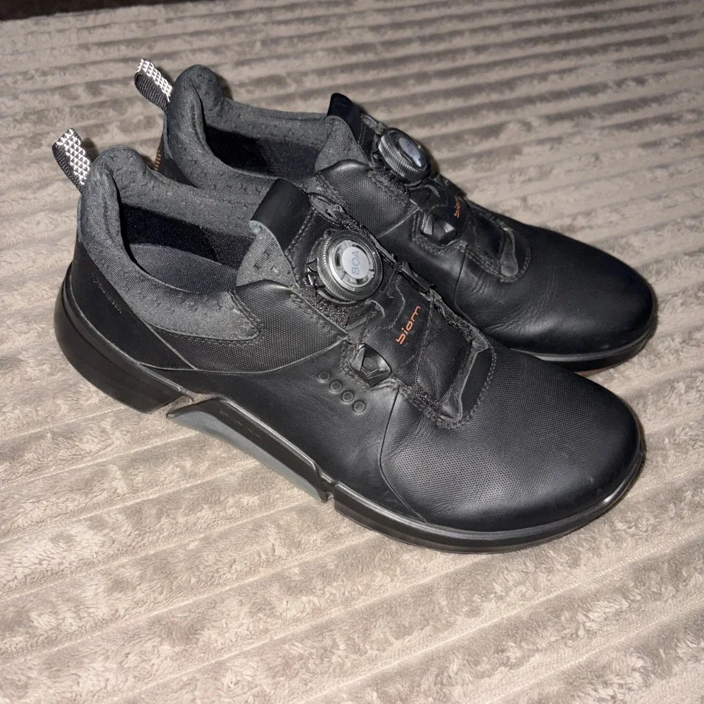 ECCO Biom H4 BOA GTX Waterproof Womens Golf Shoes Black Size 8- 8.5 / 39 EUC